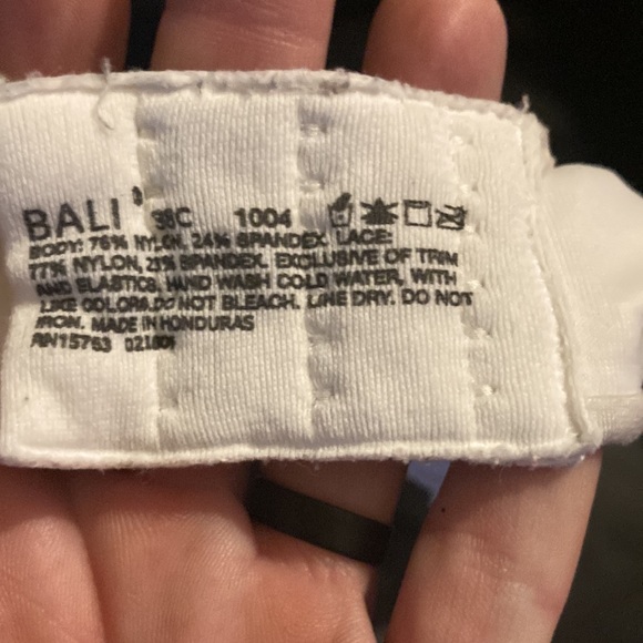 Bali bra 38c wire white cotton n lace - Picture 3 of 3